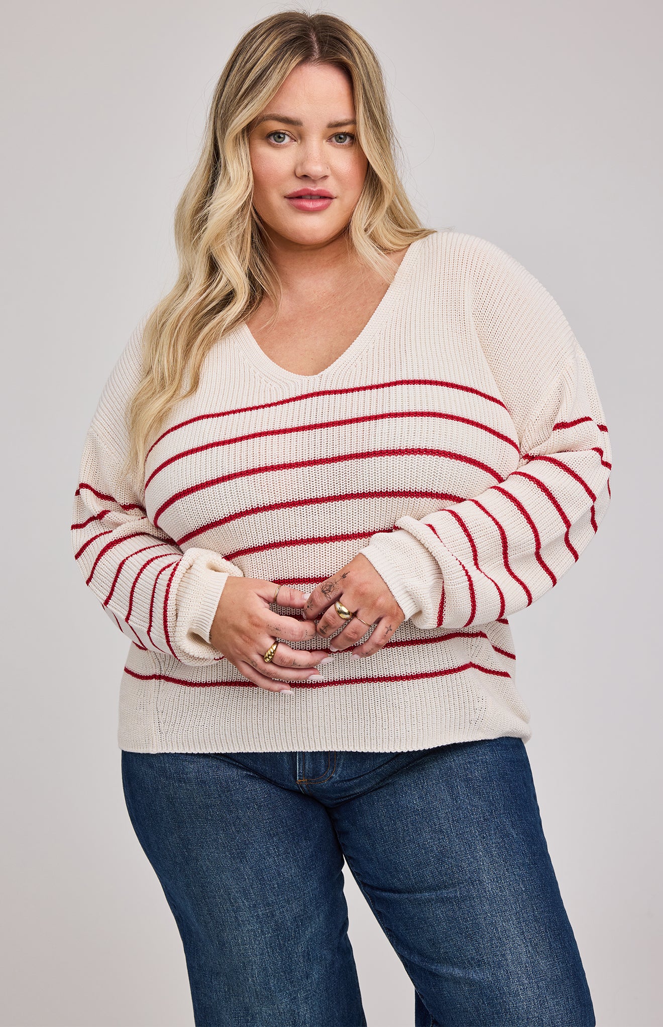 Tucker Pullover Sweater|color:Red Stripe