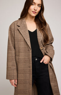 Rosamund Coat|color:Chocolate Glencheck