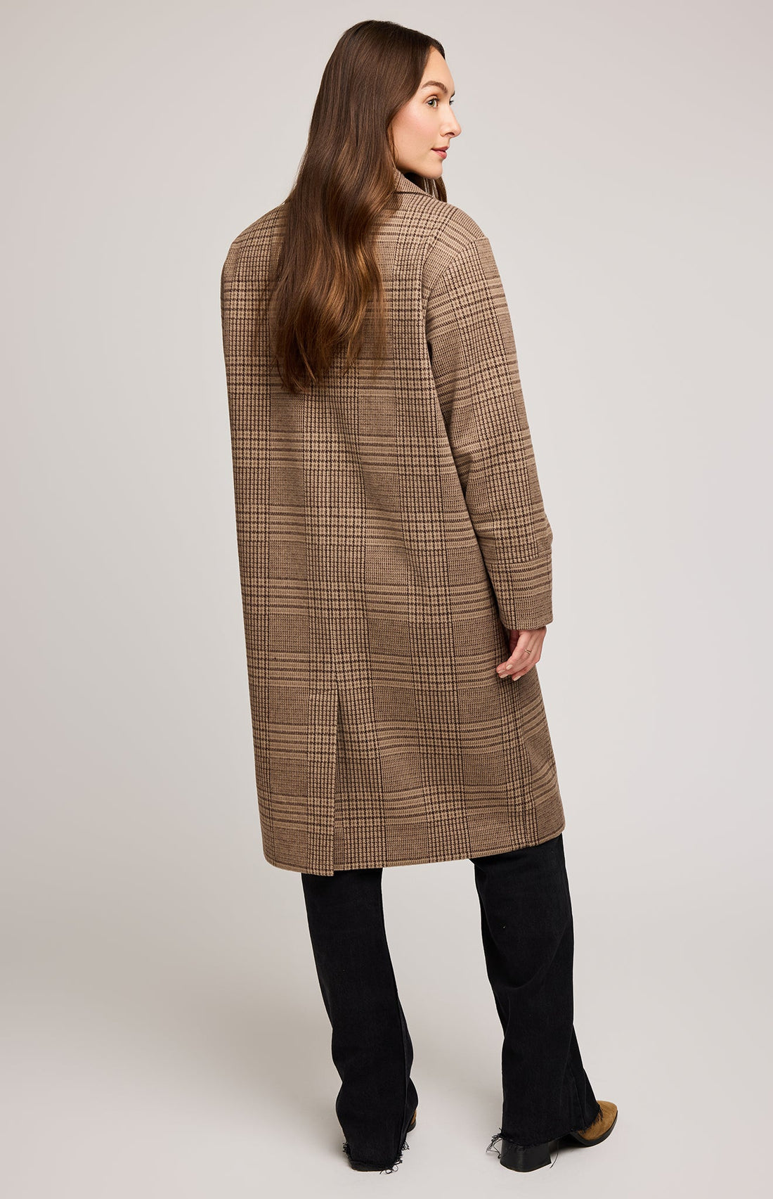 Rosamund Coat|color:Chocolate Glencheck
