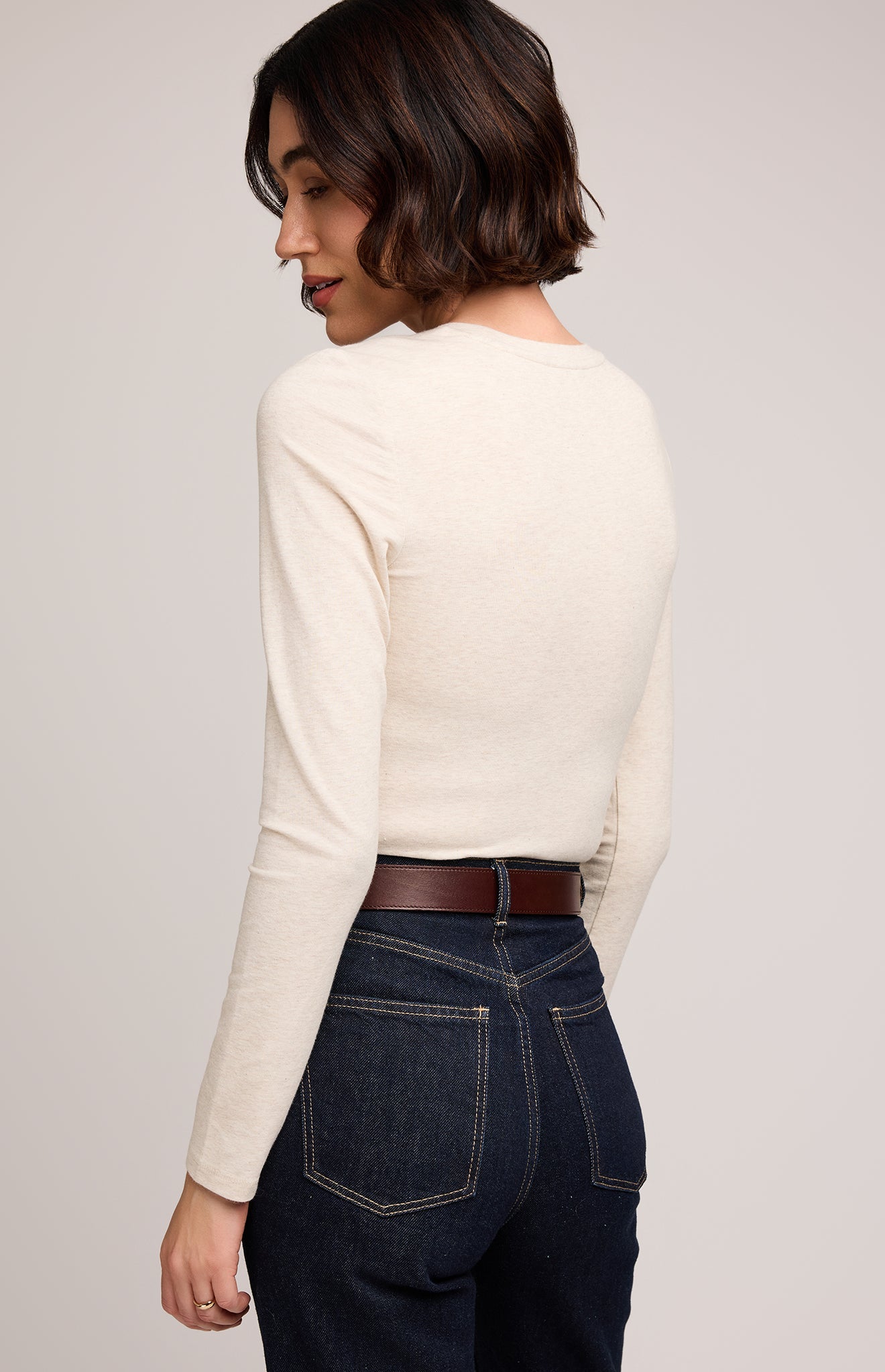 Daphne Top|color:Heather Oat