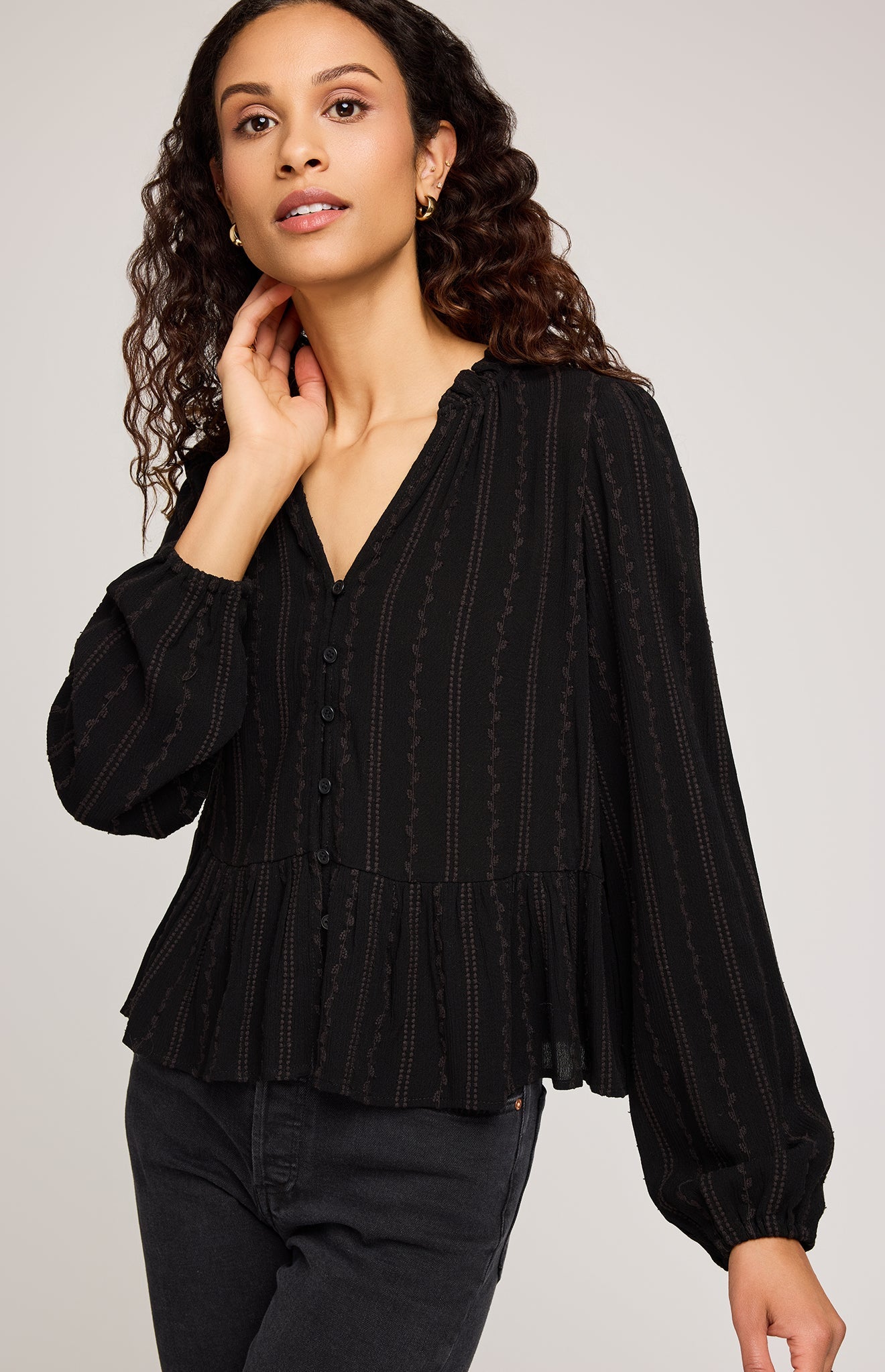 Ophelia Blouse|color:Black