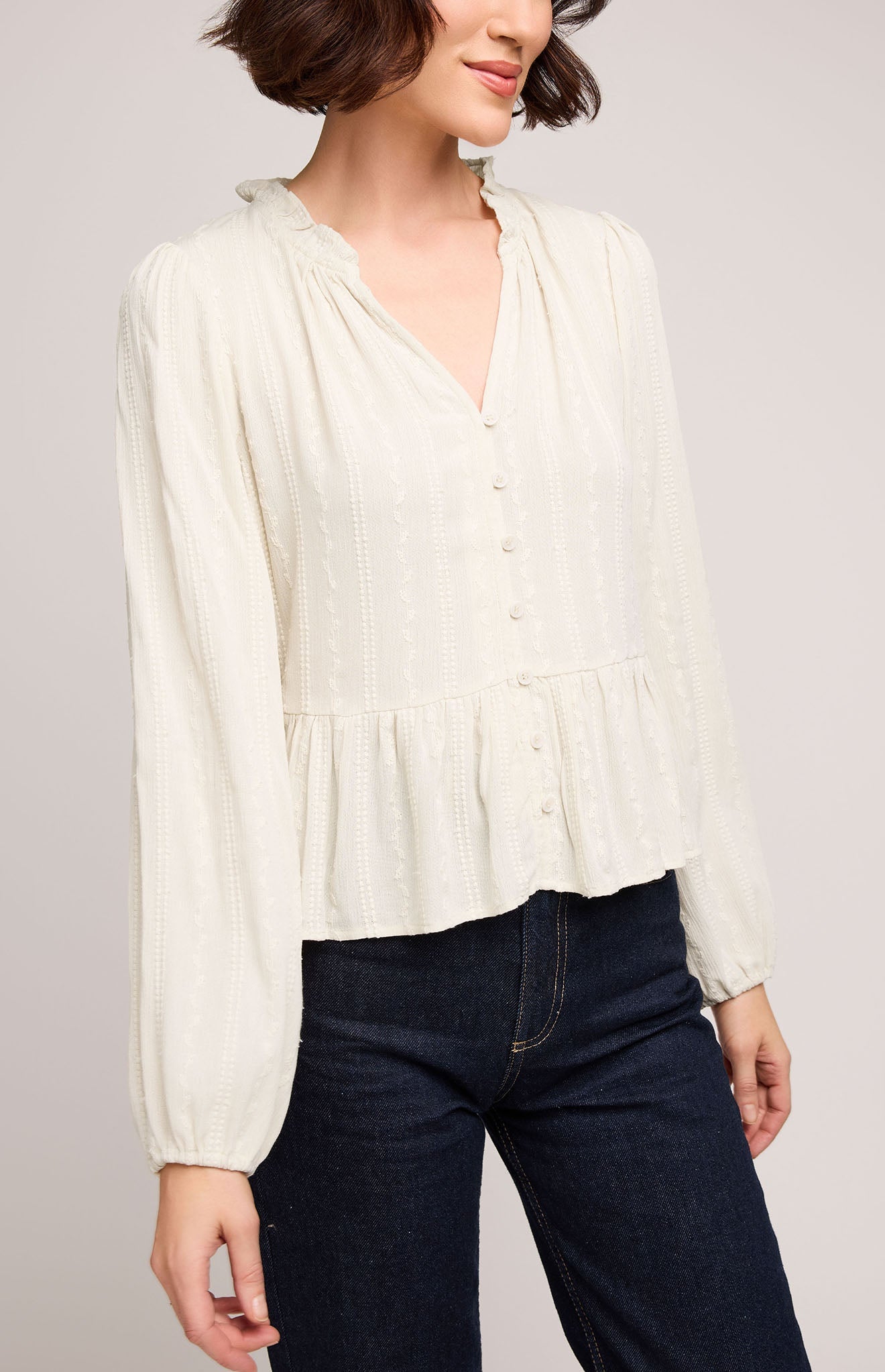 Ophelia Blouse|color:Cream