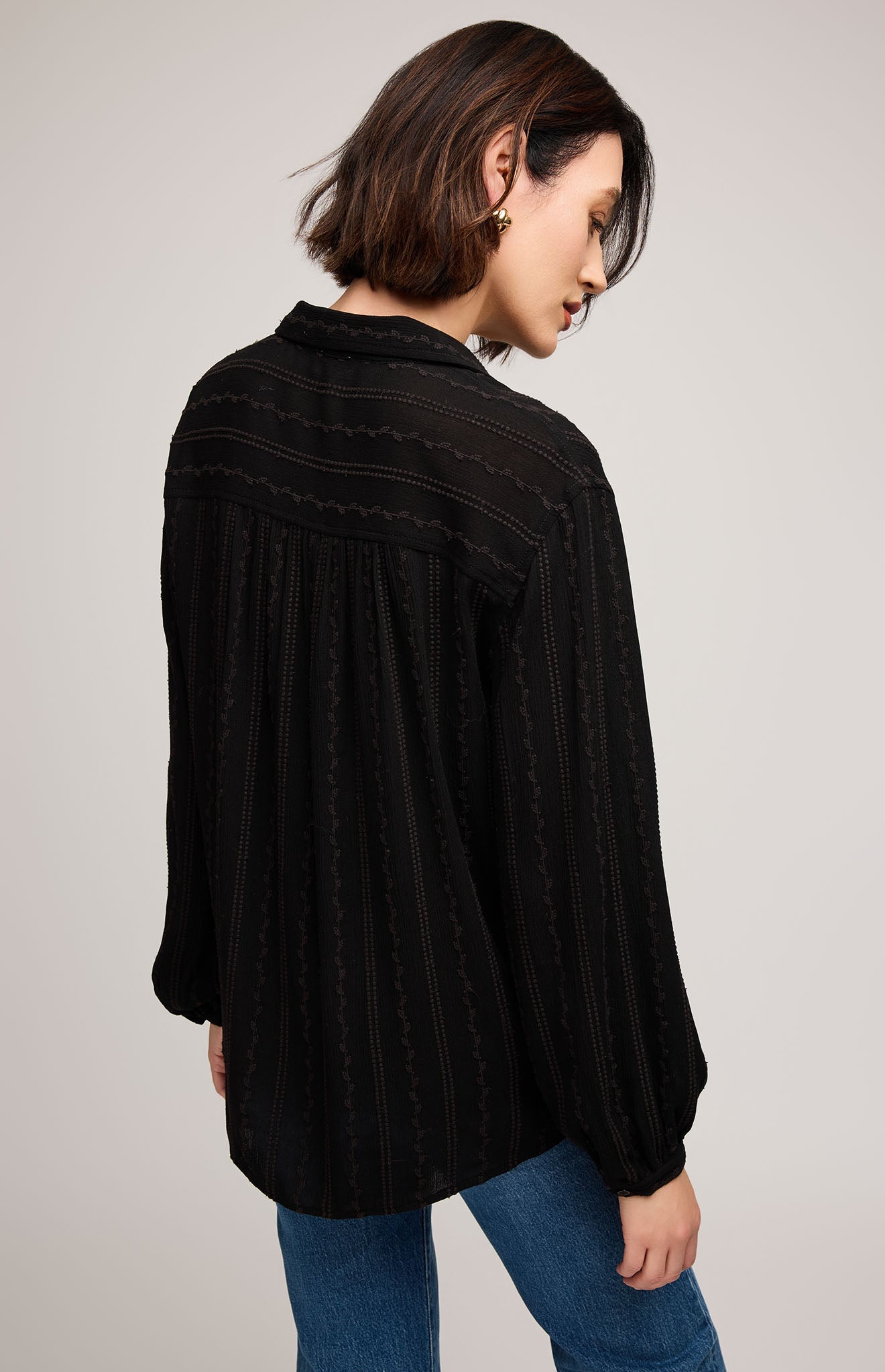Solana Button Down Shirt|color:Black