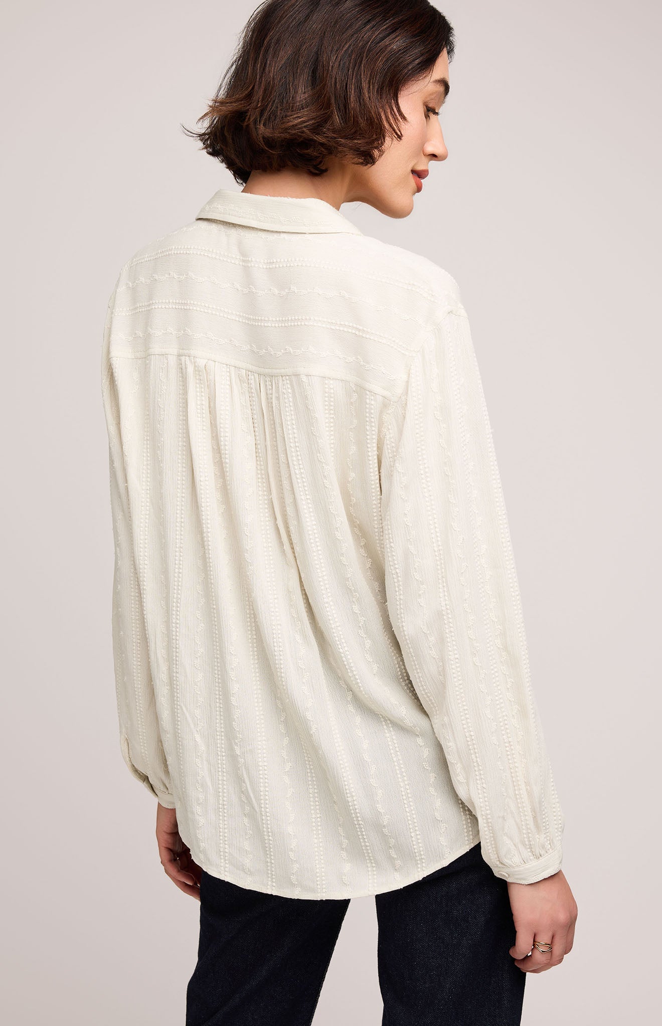 Solana Button Down Shirt|color:Cream