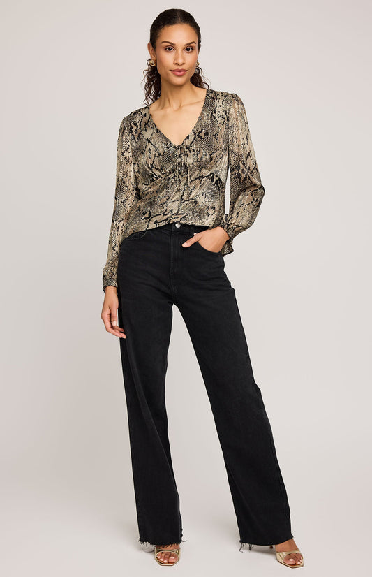 Salma Blouse|color:Jade Snake