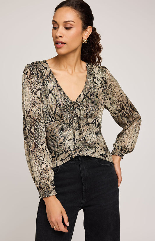 Salma Blouse|color:Jade Snake
