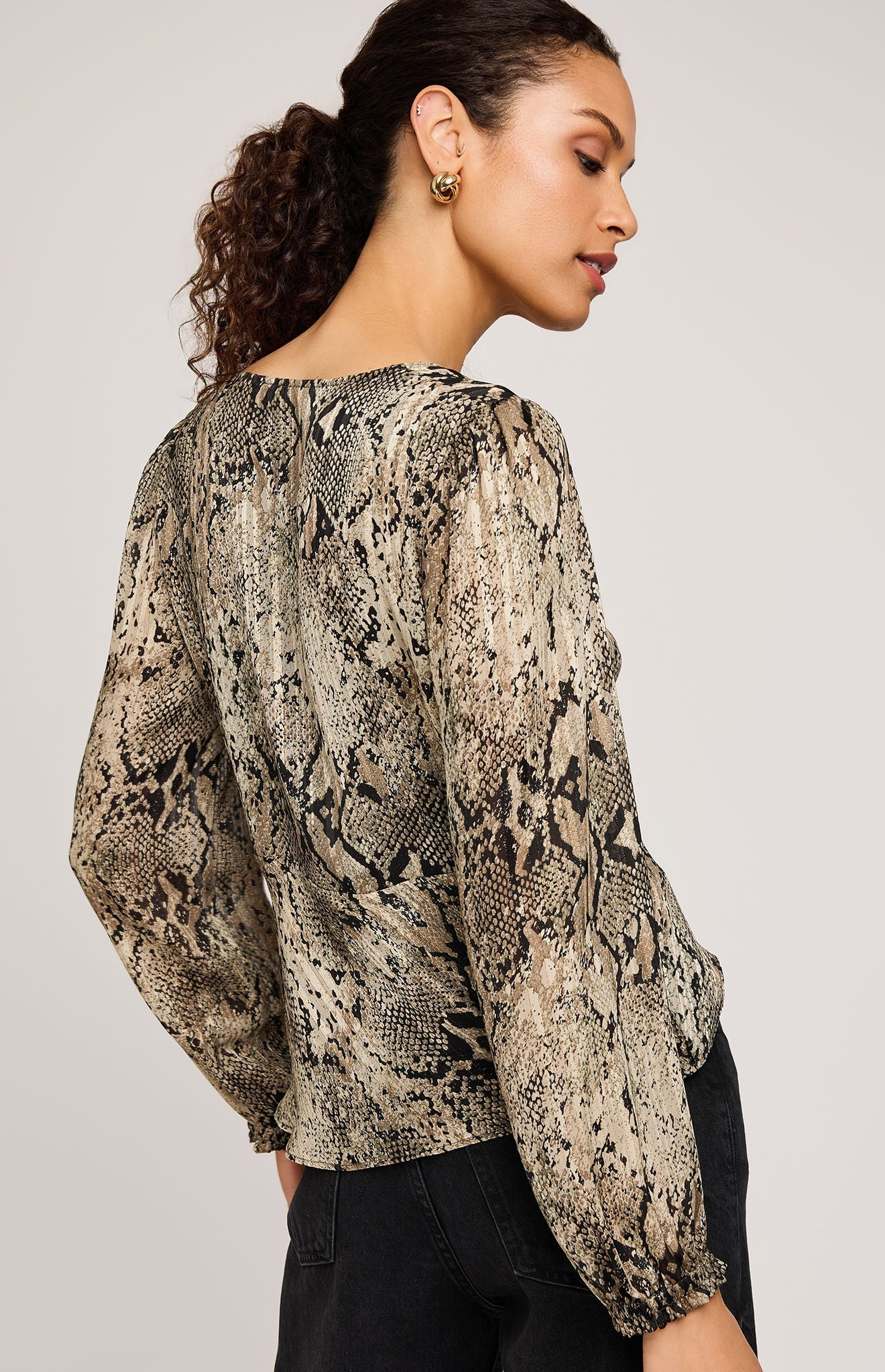 Salma Blouse|color:Jade Snake