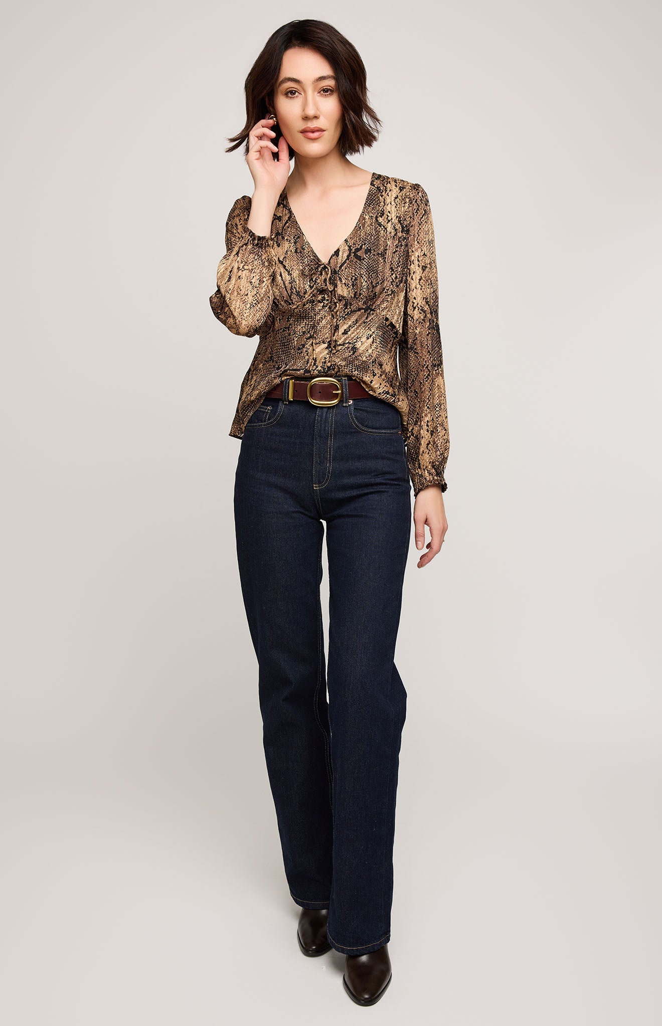 Salma Blouse|color:Topaz Snake