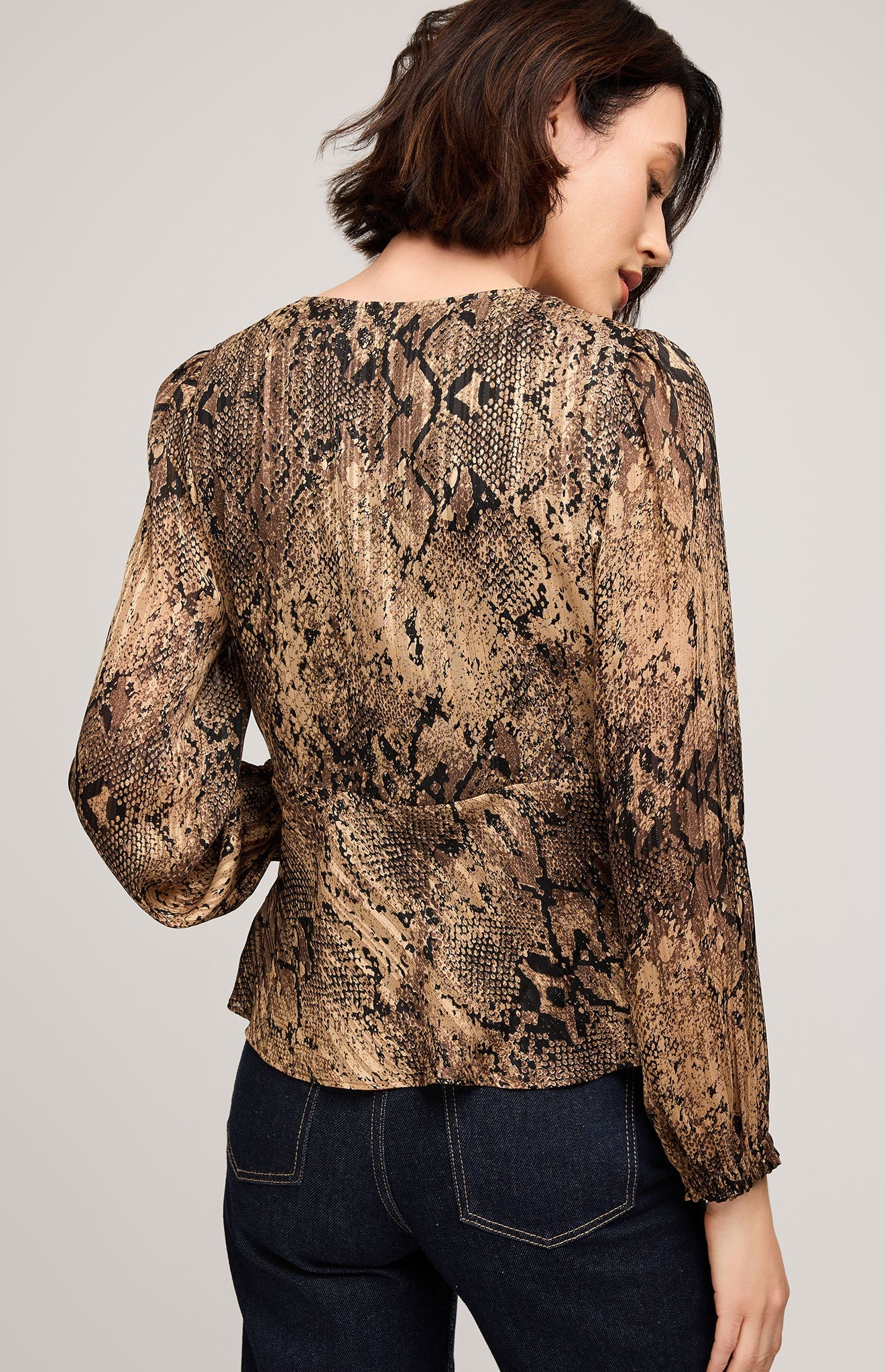 Salma Blouse|color:Topaz Snake