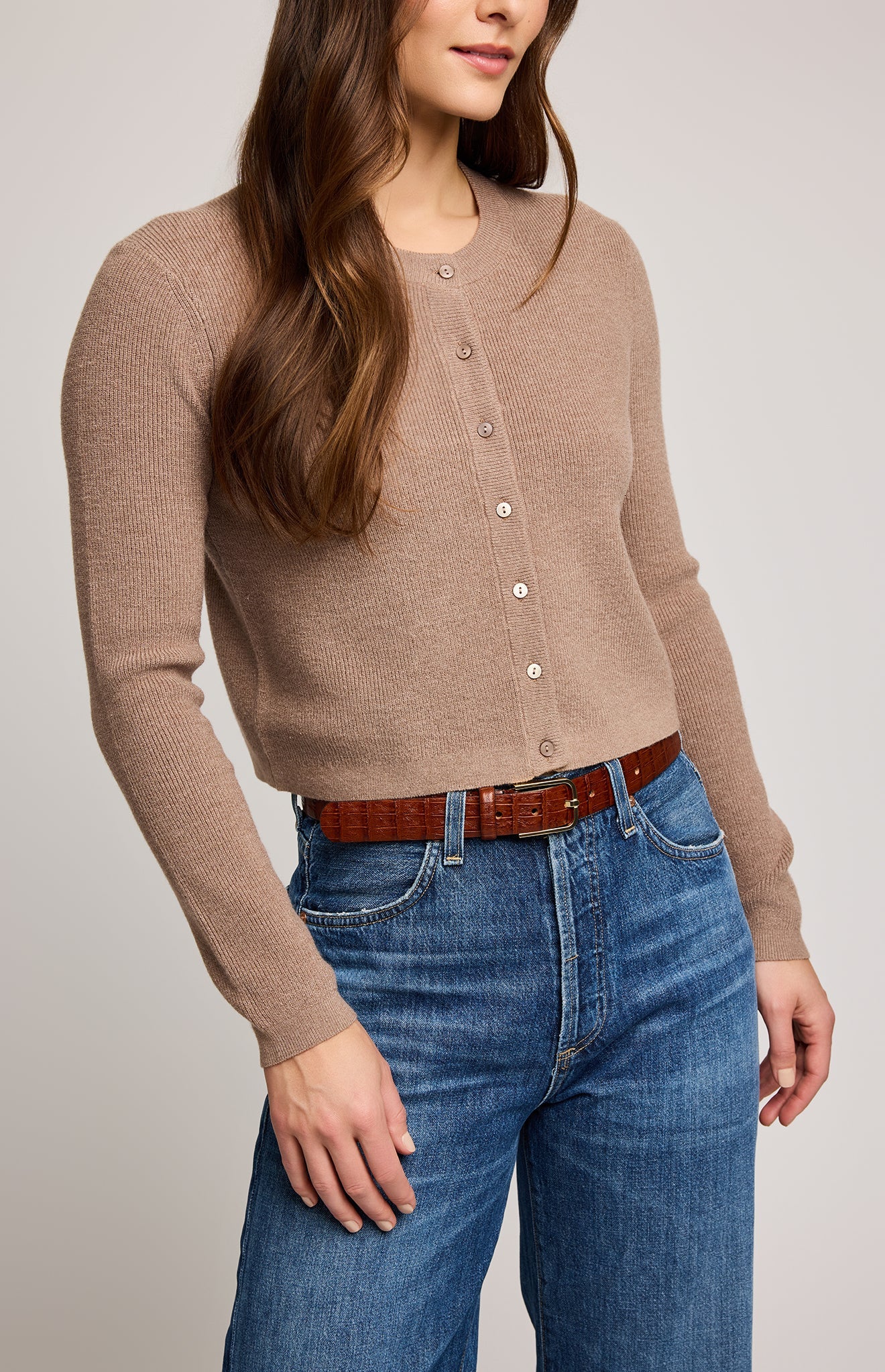 Mirabelle Knit Top|color:Heather Hazelwood