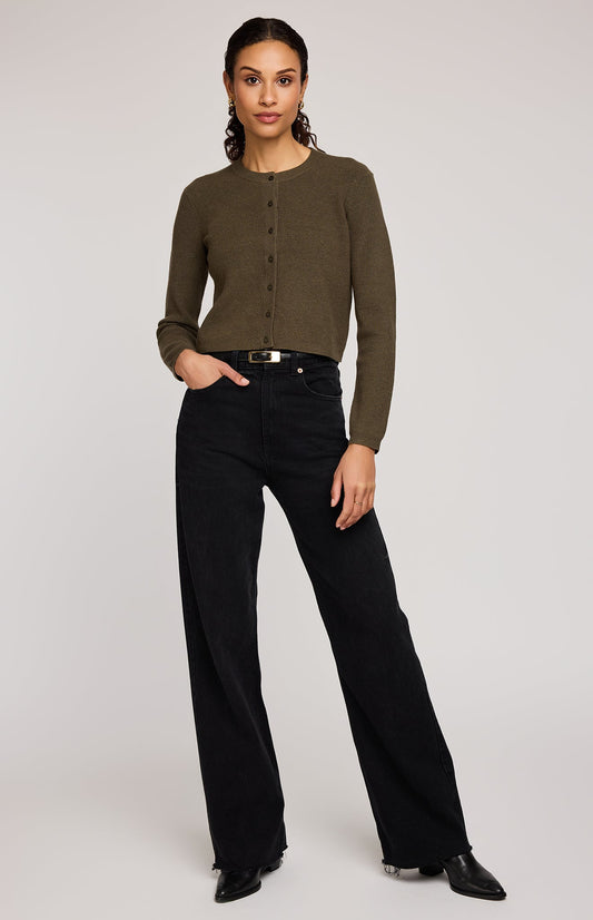Mirabelle Knit Top|color:Heather Olive