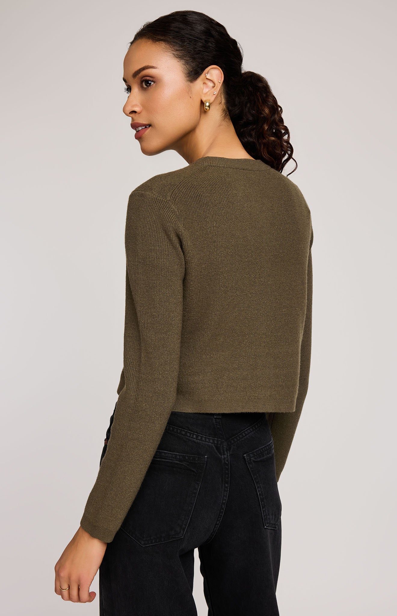 Mirabelle Knit Top|color:Heather Olive
