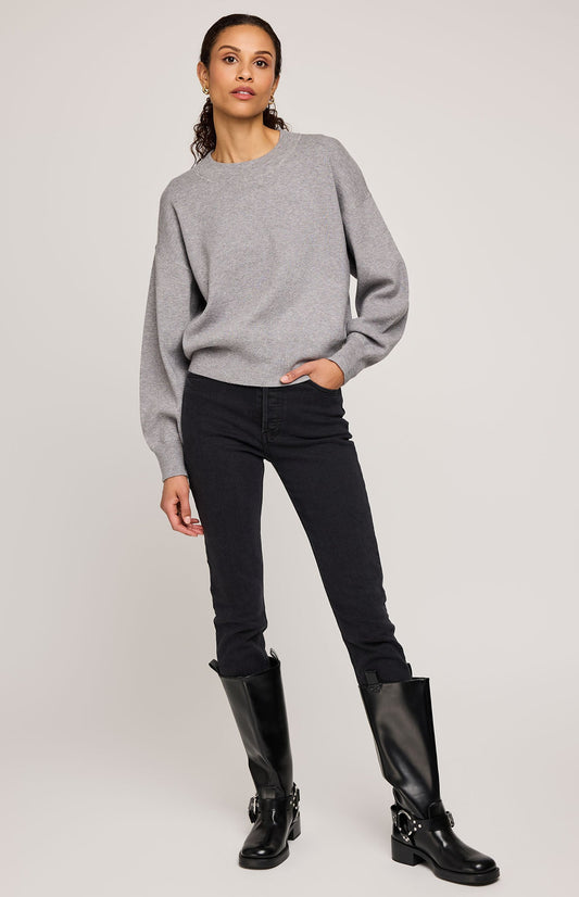 Alfie Crewneck Sweater|color:Heather Grey