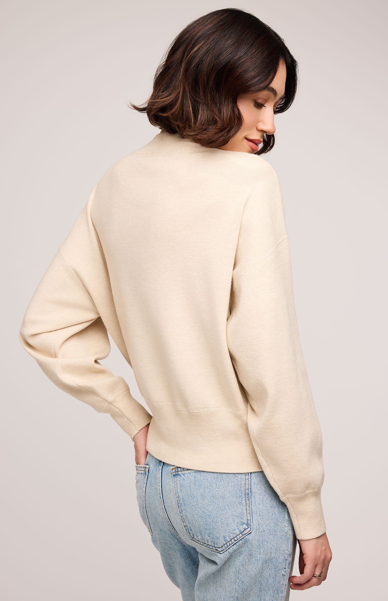 Alfie Crewneck Sweater|color:Heather Oat