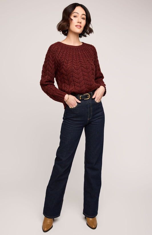 Lorenzo Pullover Sweater|color:Mahogany