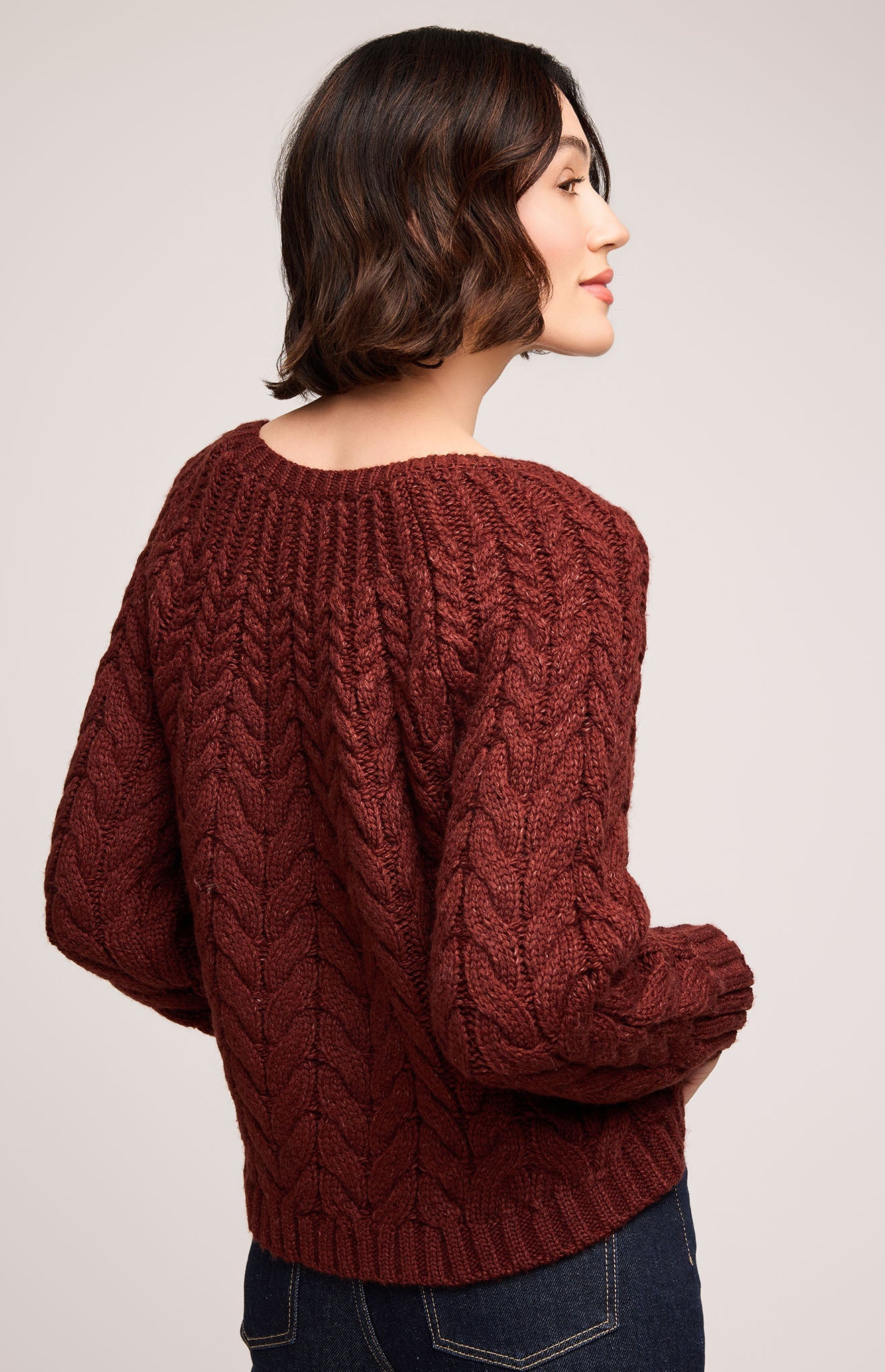 Lorenzo Pullover Sweater|color:Mahogany