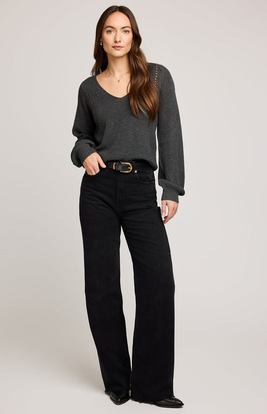 Hailey Pullover Sweater|color:Heather Charcoal