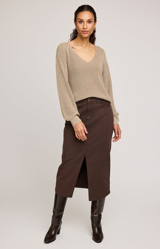 Hailey Pullover Sweater|color:Heather Hazelwood