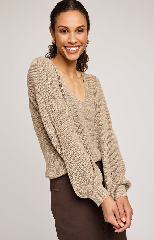 Hailey Pullover Sweater|color:Heather Hazelwood