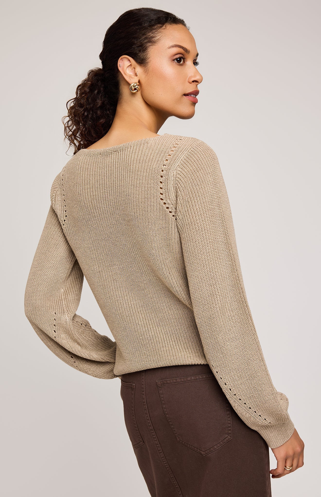 Hailey Pullover Sweater|color:Heather Hazelwood