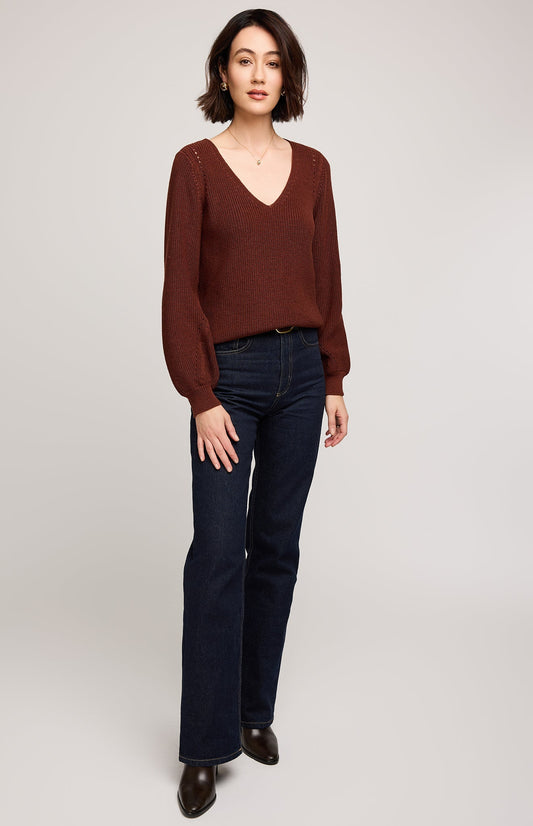 Hailey Pullover Sweater|color:Mahogany