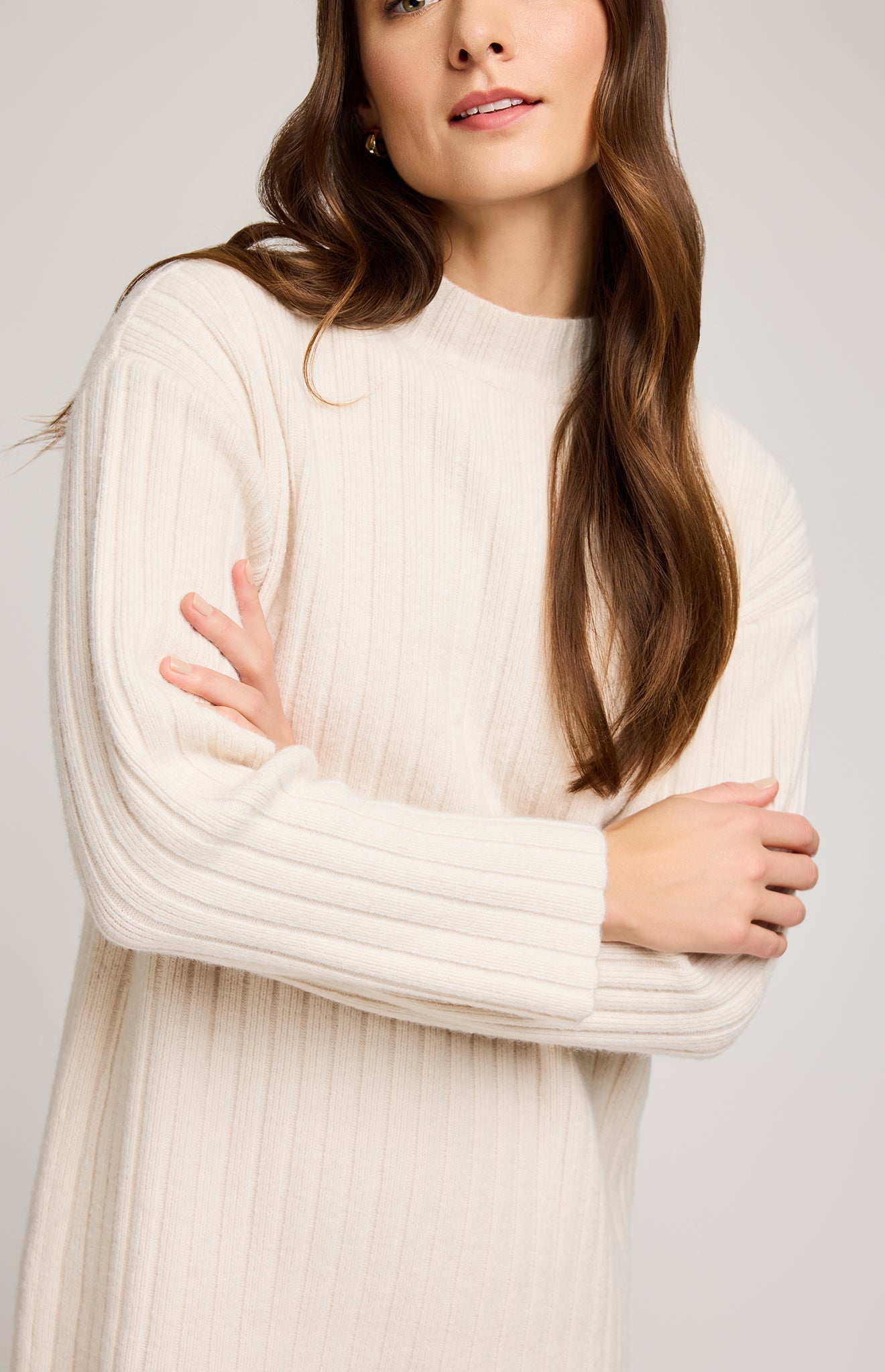 Yvette Sweater Dress|color:Cream