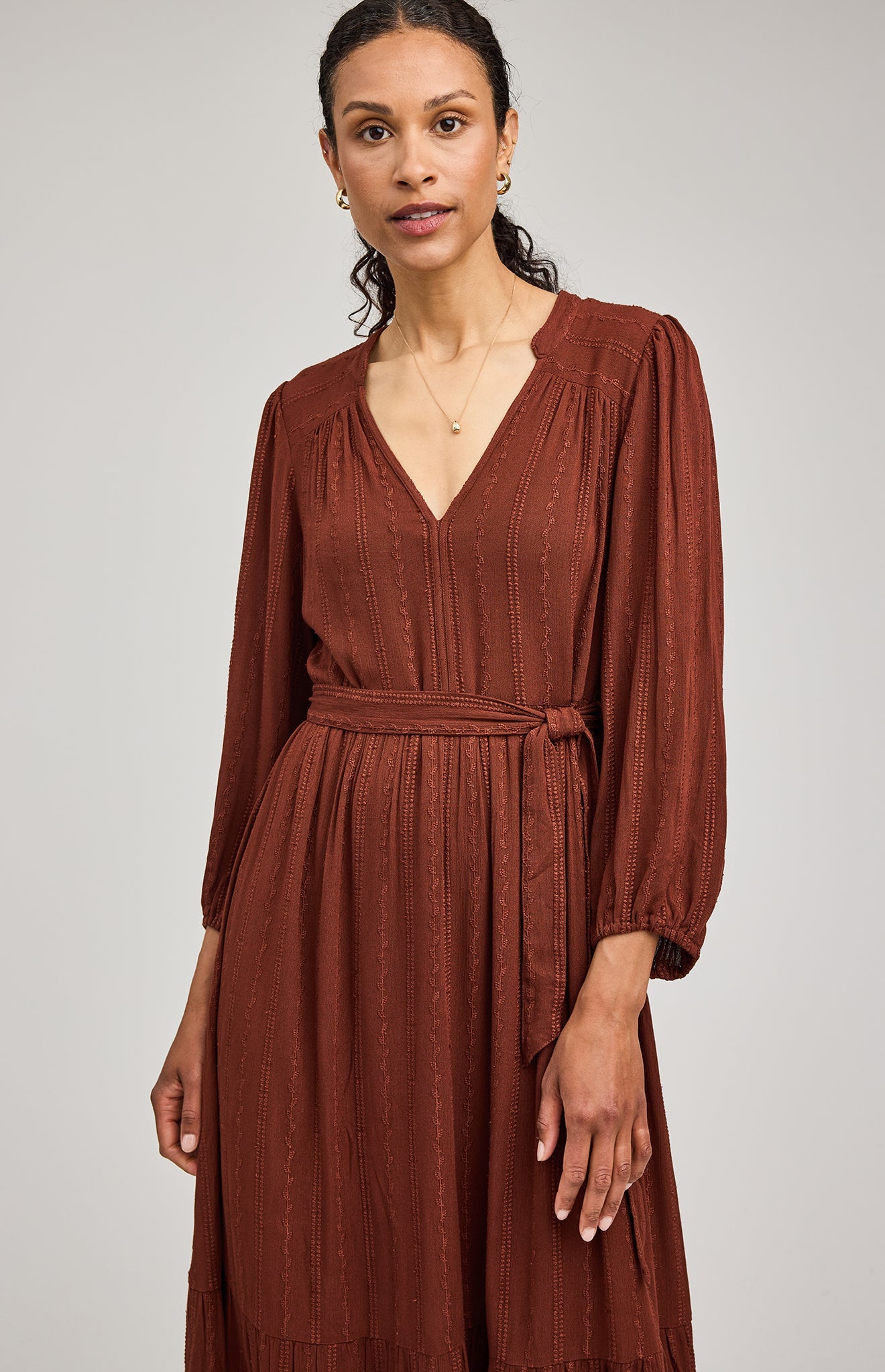 Monroe Dress|color:Mahogany