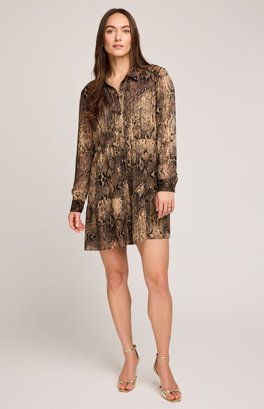Vesper Mini Dress|color:Topaz Snake