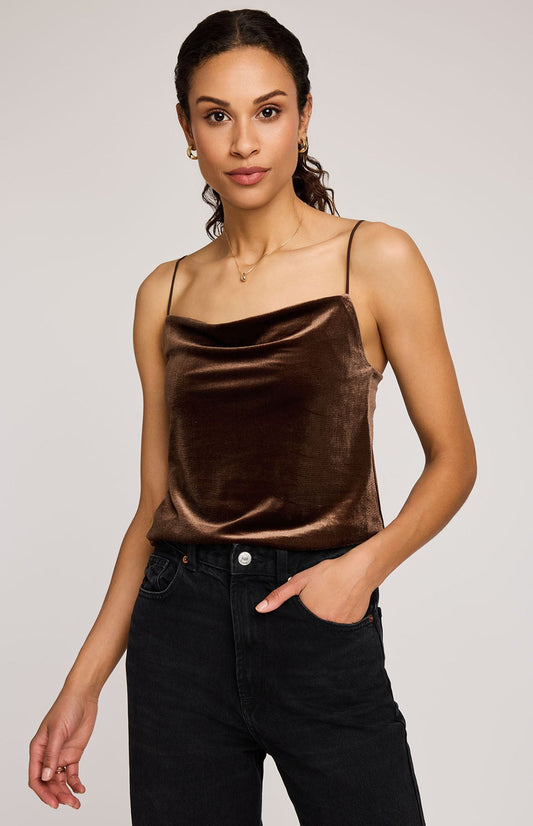 Sofie Velvet Tank|Color:Ganache