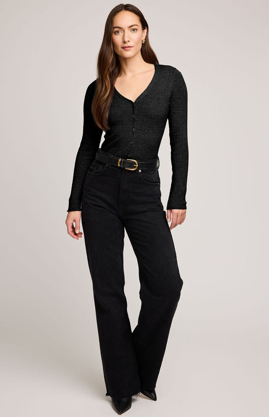 Mia V-Neck Top|Color:Black