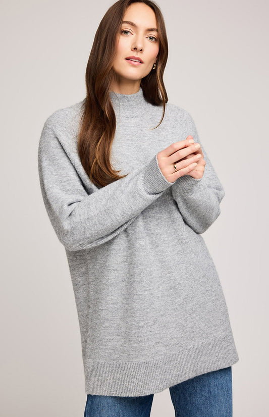 Lena Tunic Sweater|Color:Heather Grey