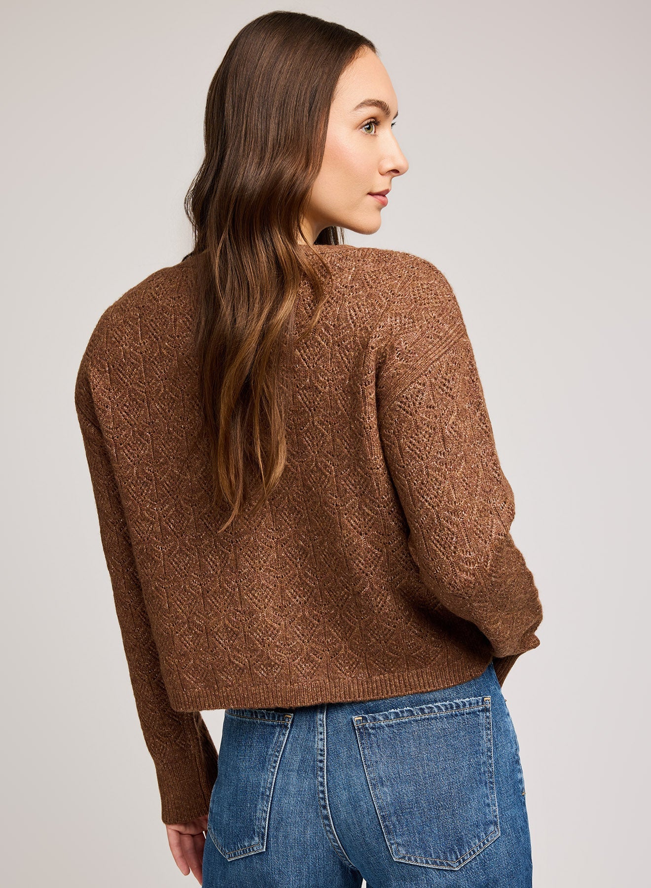 Lila Cardigan|Color:Heather Chestnut