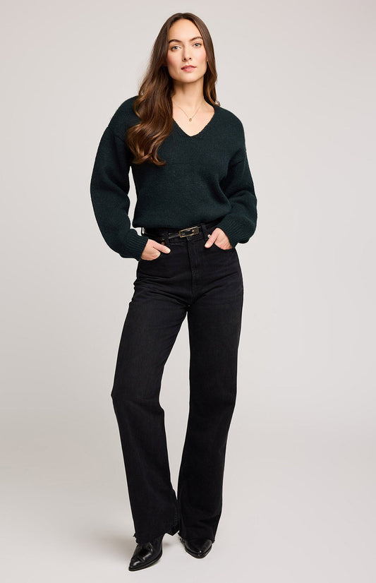 Angelica V-Neck Sweater|Color:Wintergreen
