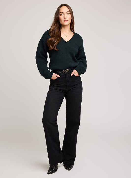 Angelica V-Neck Sweater|Color:Wintergreen