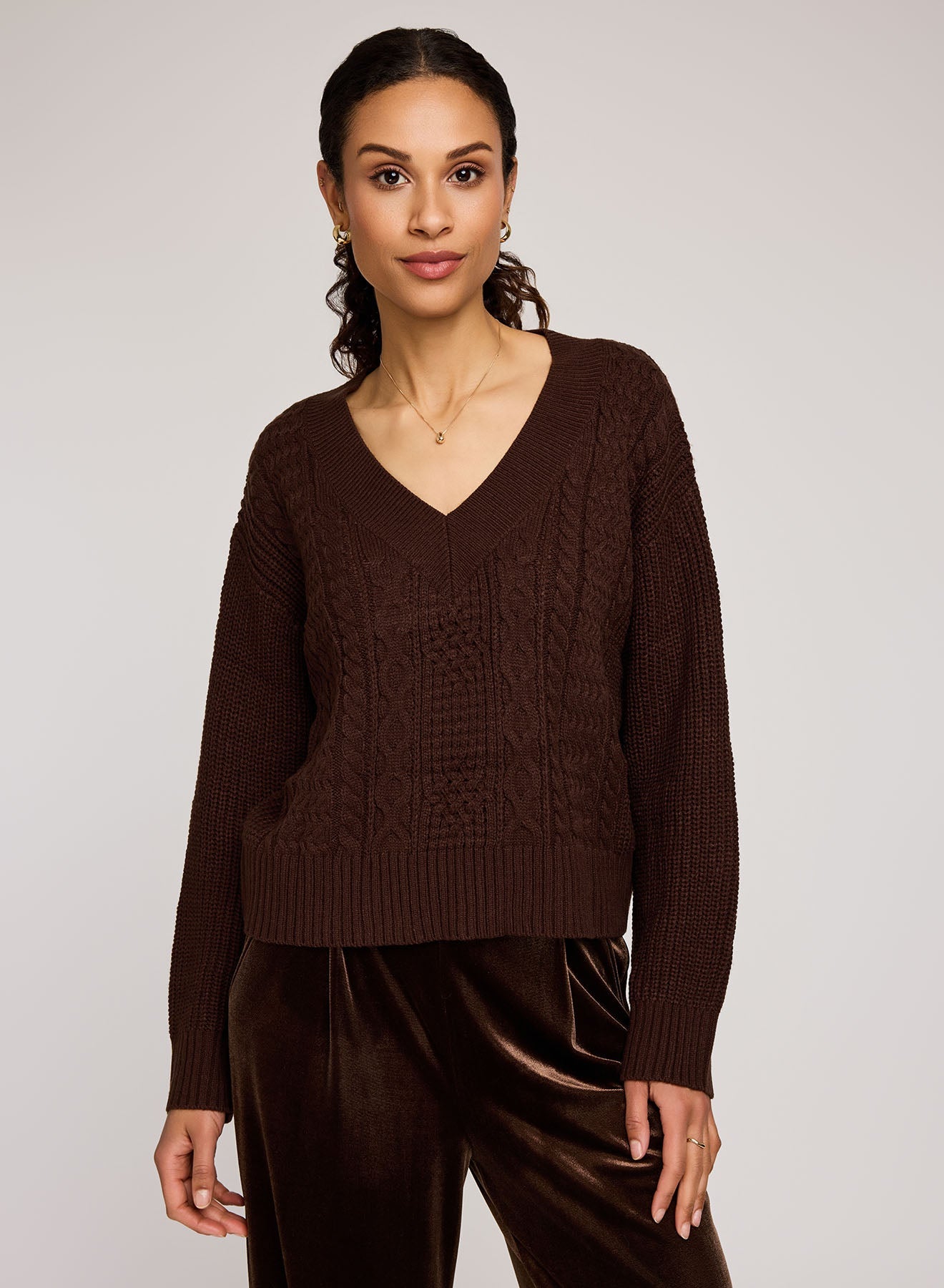 Theodora Cardigan|Color:Ganache