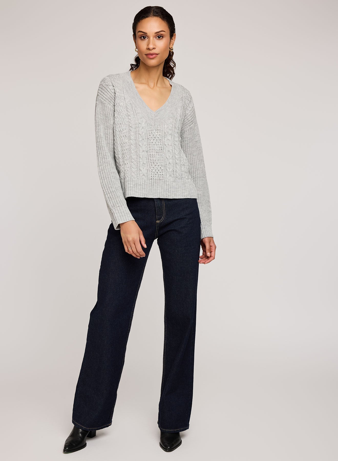 Marcie Pullover Sweater|Color:Heather Ash