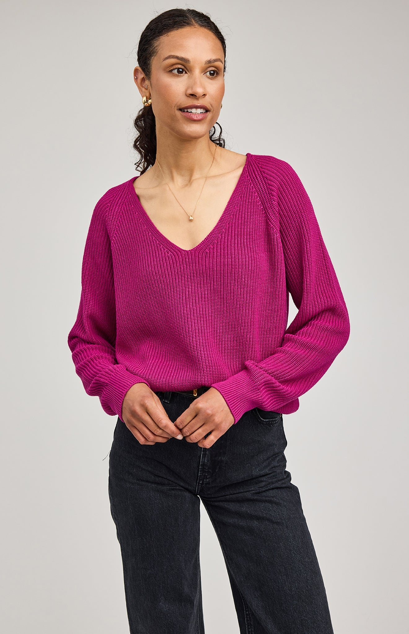 Keira Pullover Sweater|Color:Magenta