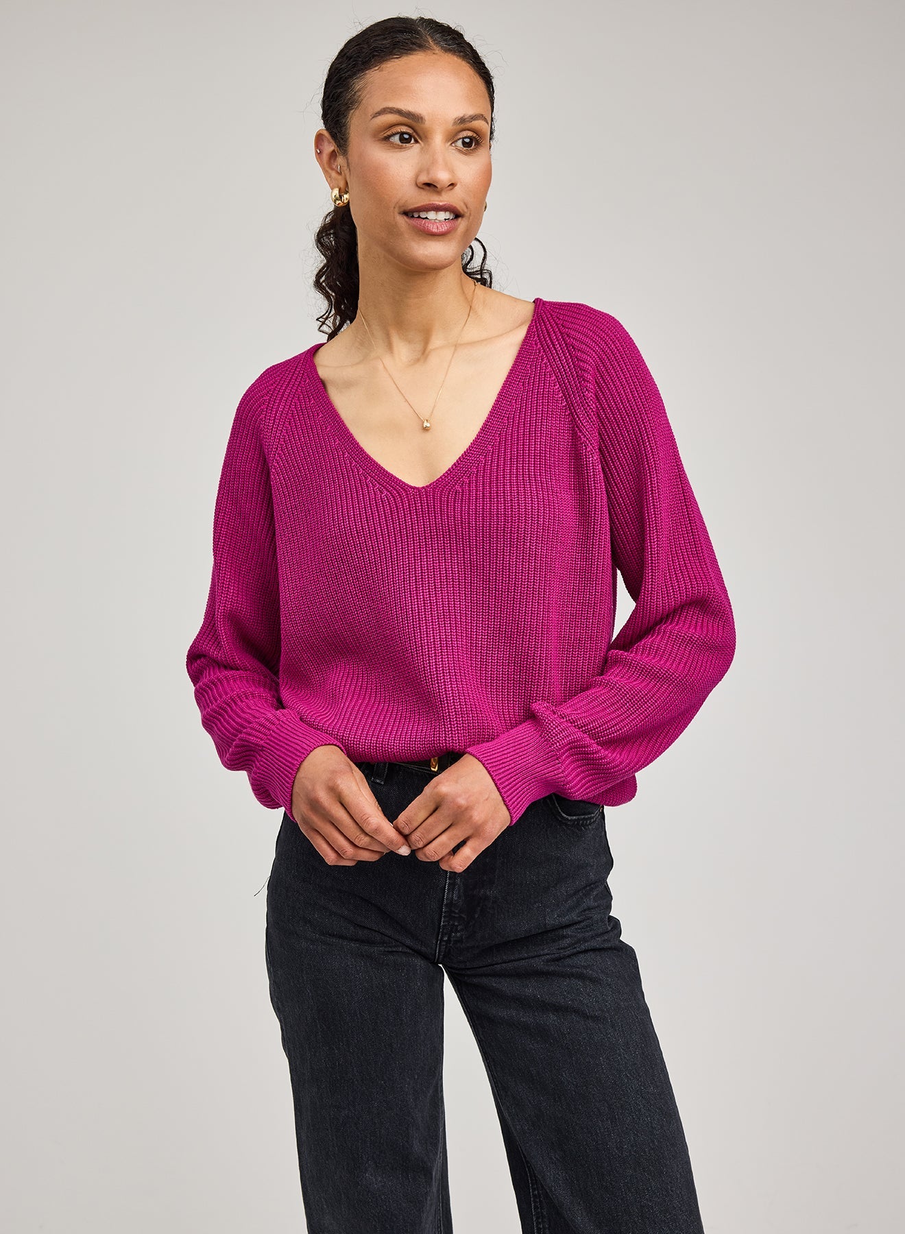 Keira Pullover Sweater|Color:Magenta
