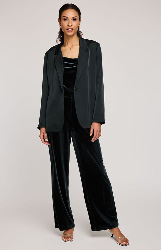 Dione Satin Blazer|Color:Wintergreen