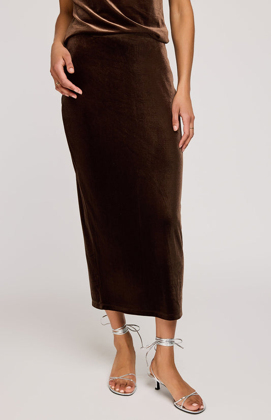 Dahlia Satin Skirt|Color:Ganache