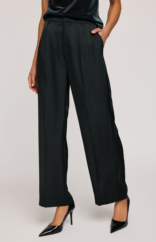 Amelie Satin Pant|Color:Wintergreen