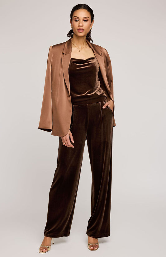 Sylvia Velvet Pant|Color:Ganache