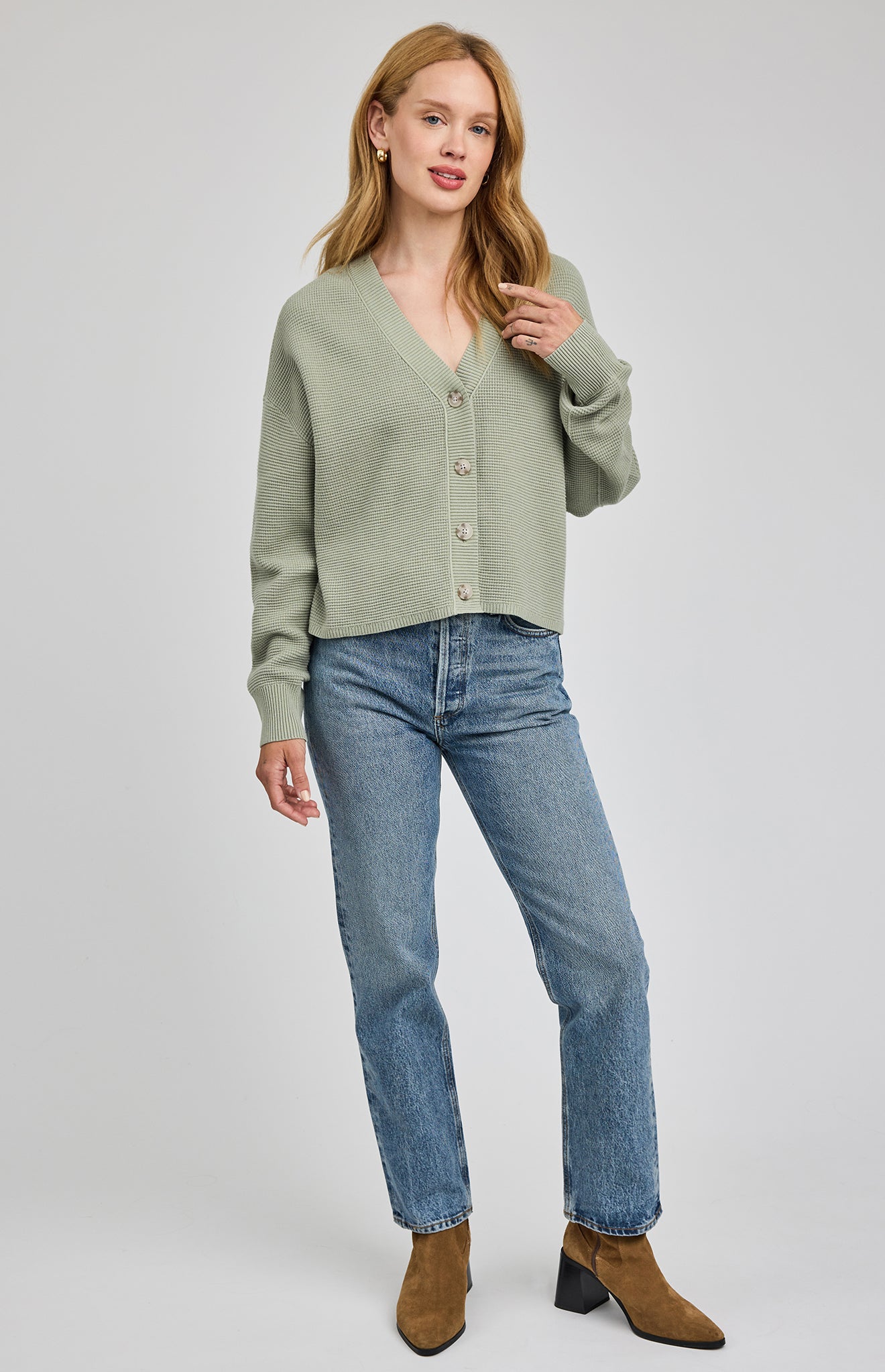 Joyce Cardigan|color:Cactus