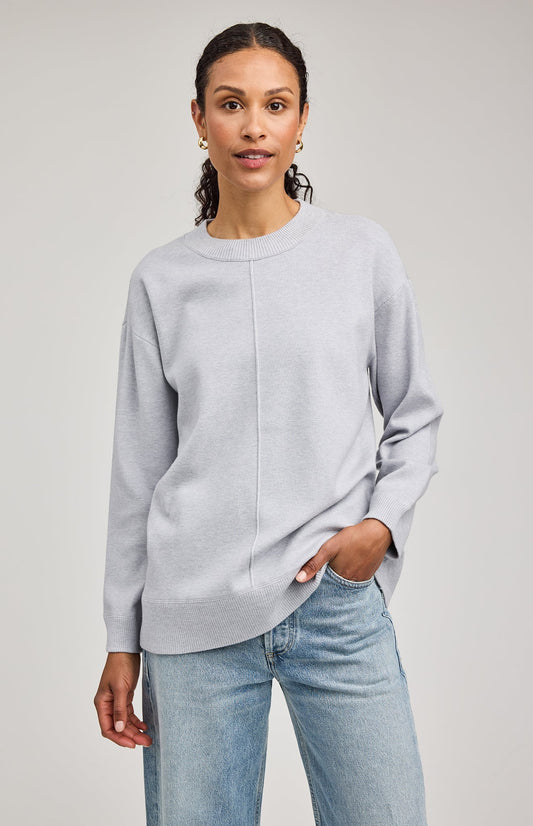 Louella Crewneck Sweater|color:Heather Grey