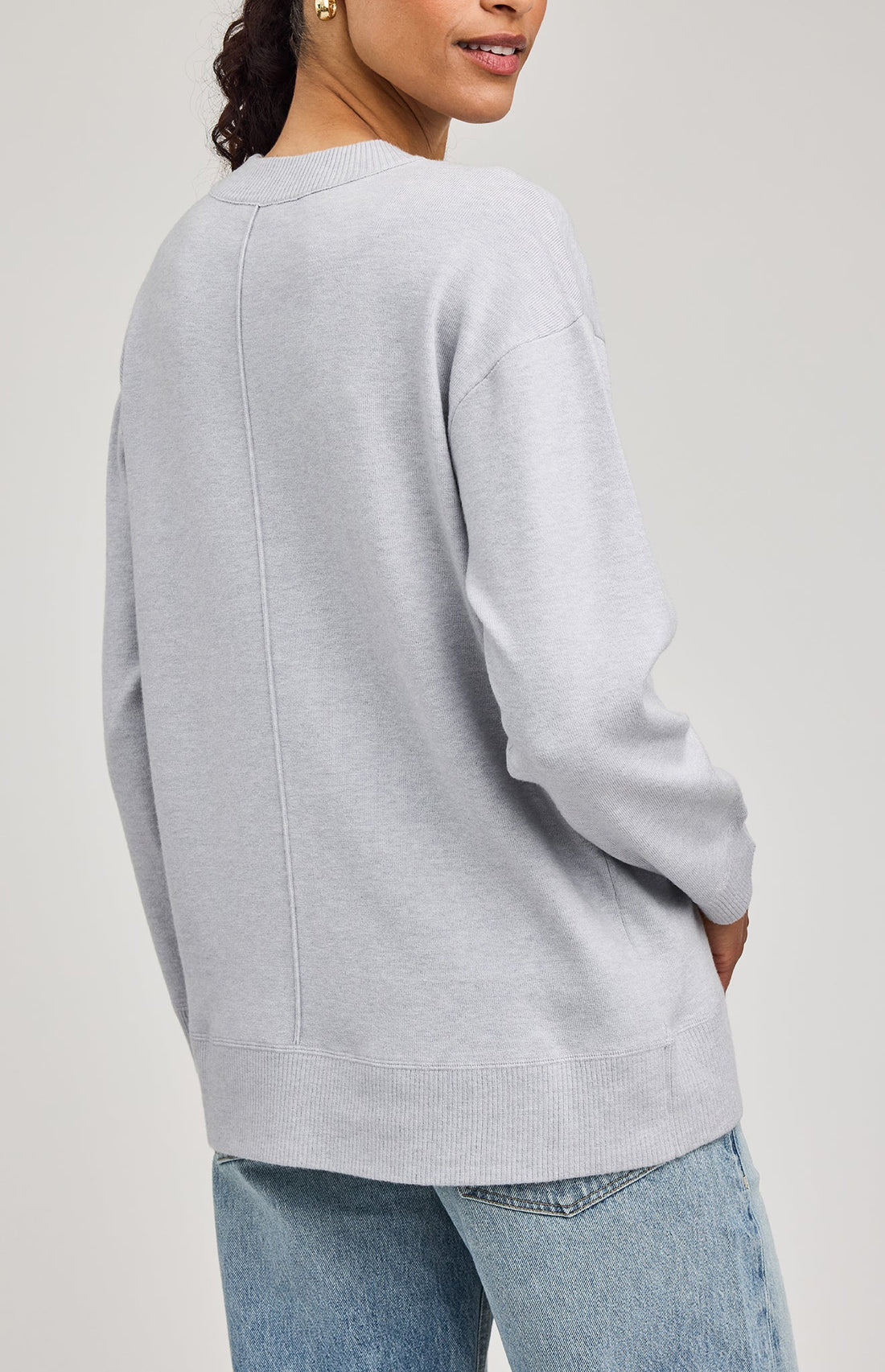 Louella Crewneck Sweater|color:Heather Grey