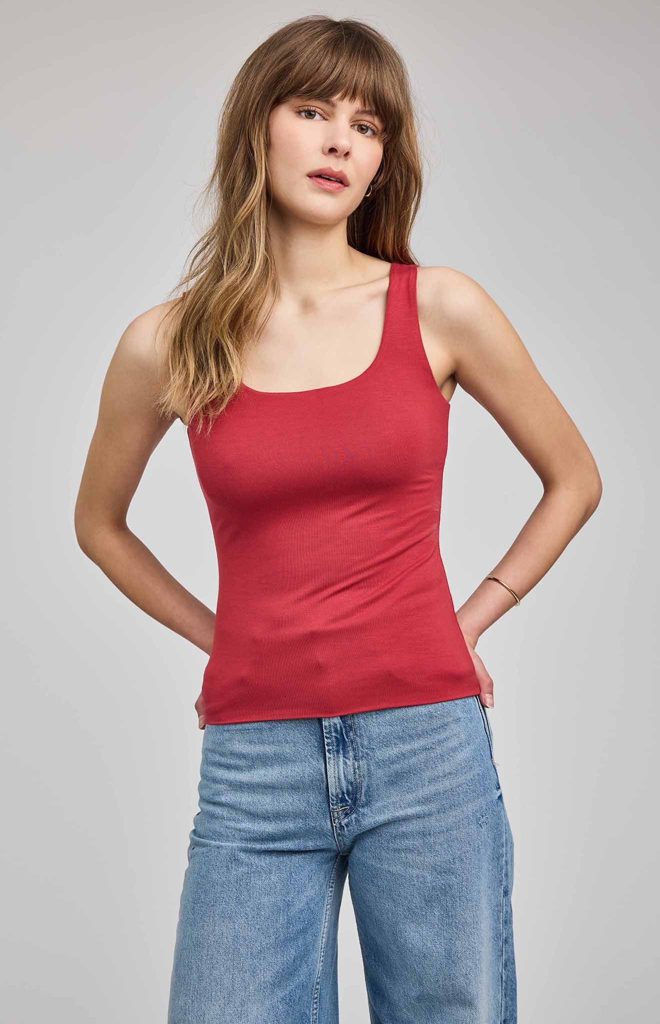 Blanche Tank|color:Garnet