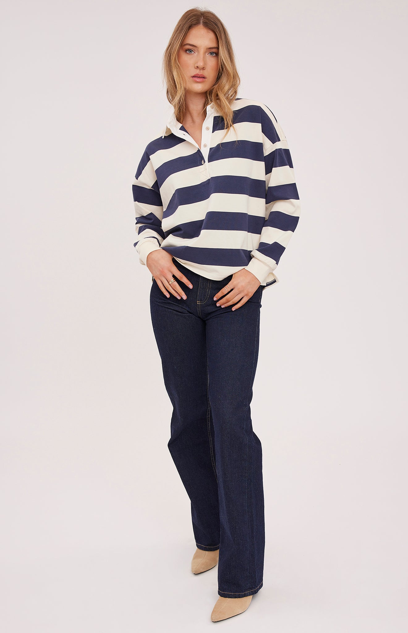 Britt Shirt|Navy Stripe