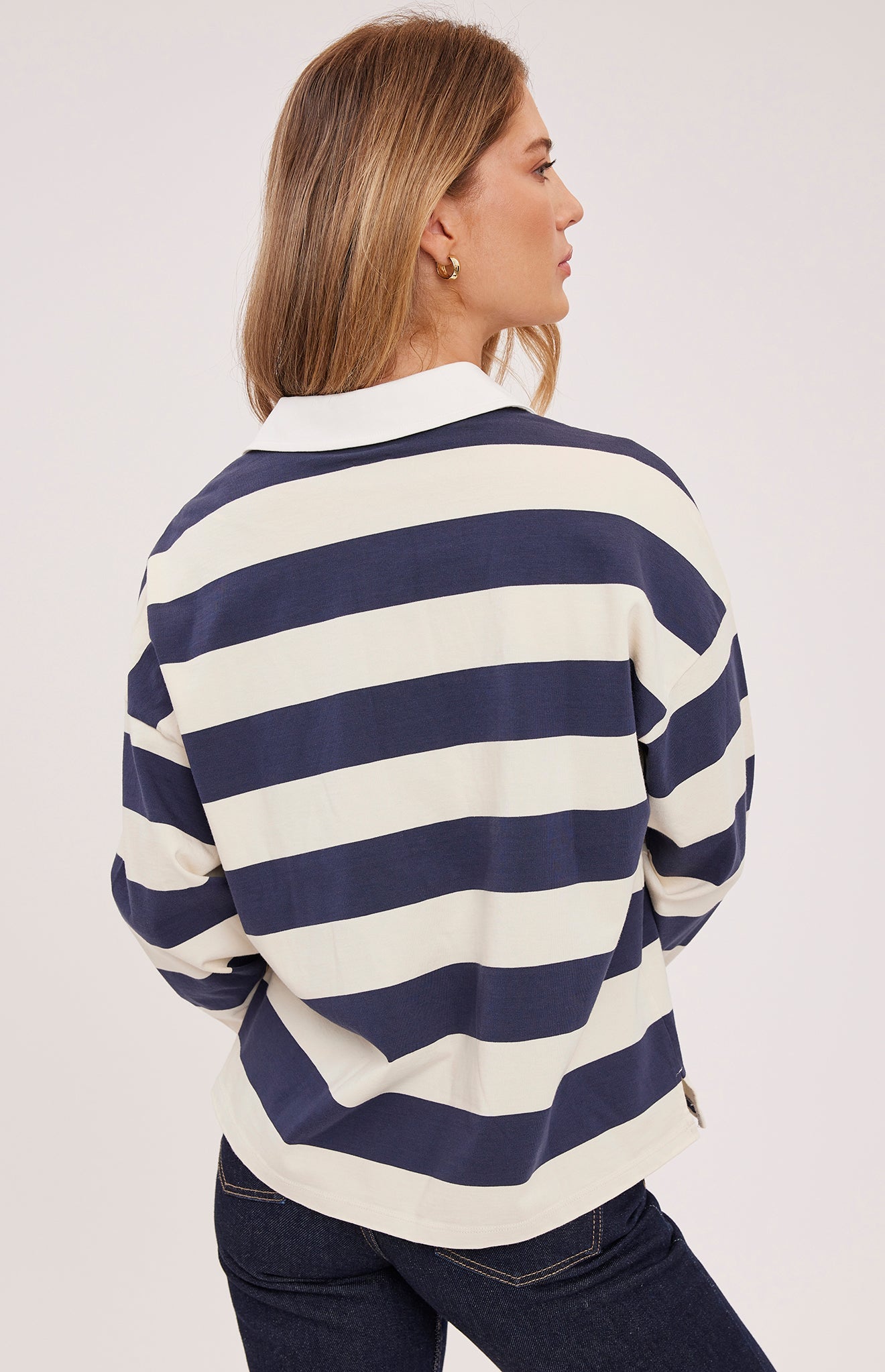 Britt Shirt|Navy Stripe