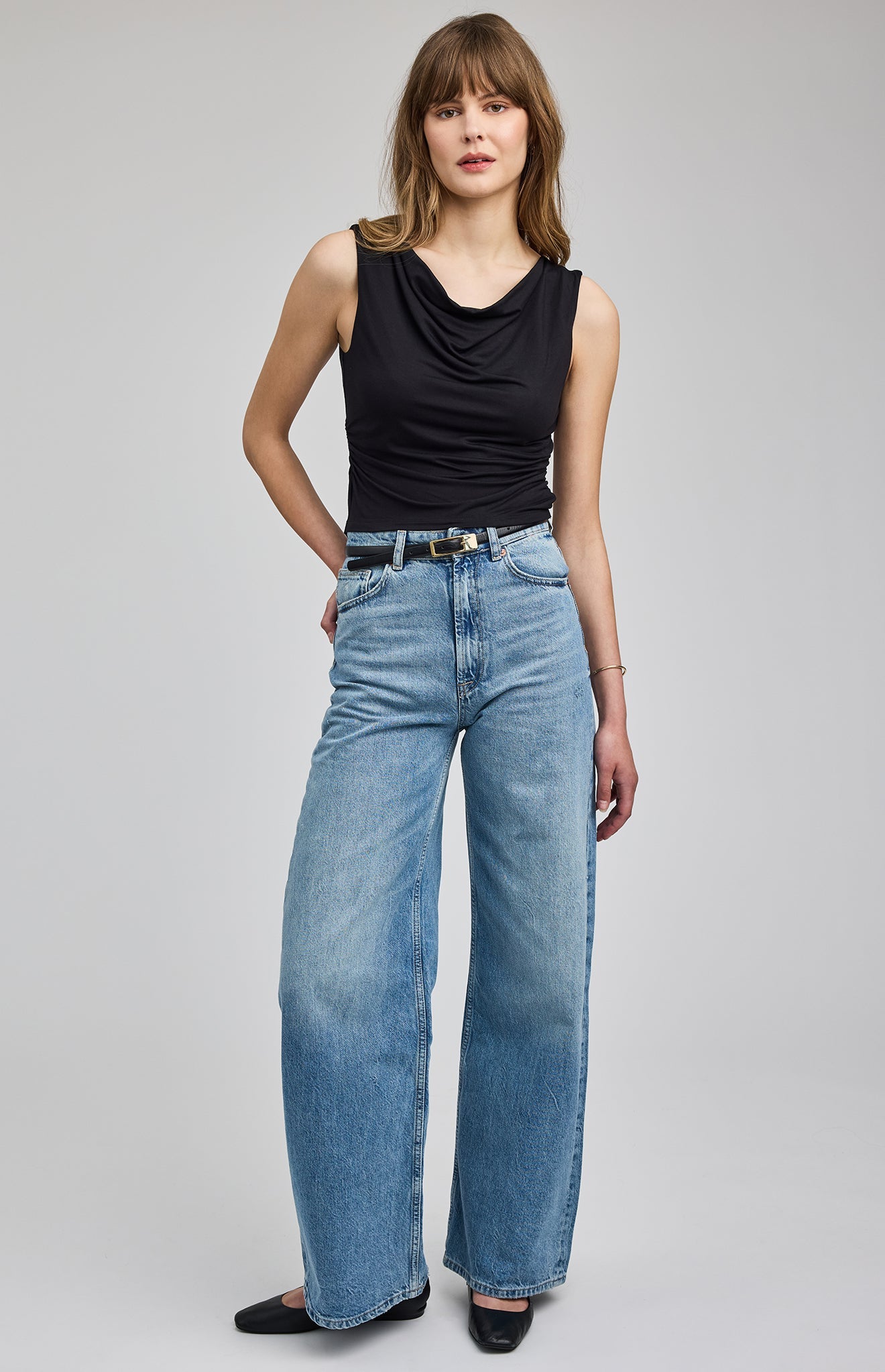 Cassidy Sleeveless Top|Black