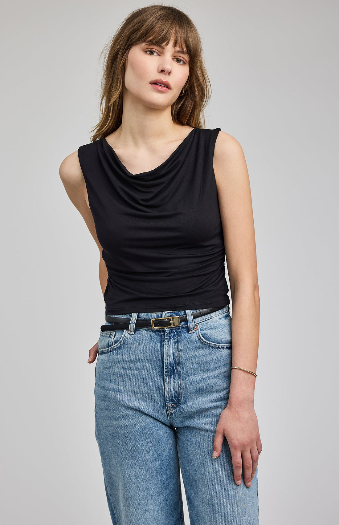 Cassidy Sleeveless Top|Black